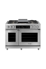 Dacor professional HDPR48S/NG Dacor - Professional 5.2 Cu. Ft. Natural Gas only Self-Cleaning Freestanding Double Oven Dual Fuel Convection Range, Natural Gas - Silver stainless steel