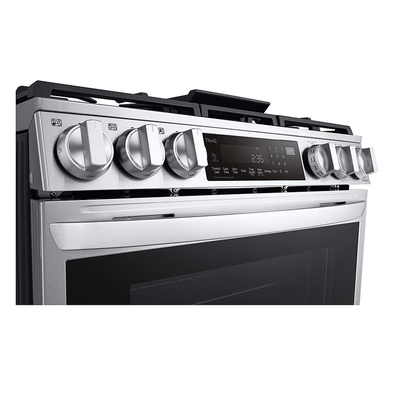 LG #LSDL6336F - LG 6.3 cu. ft. Freestanding  Gas Convection Dual Fuel Smart Range (Printproof Stainless Steel)