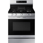 SAMSUNG NX60A6511SS 6 cu. ft. Smart Wi-Fi Enabled Convection Gas Range with No Preheat AirFry in Stainless Steel