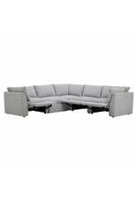 GILMAN CREEK FURNITURE 1653295 Harwood 5-piece Fabric Modular Sectional with Power Footrest