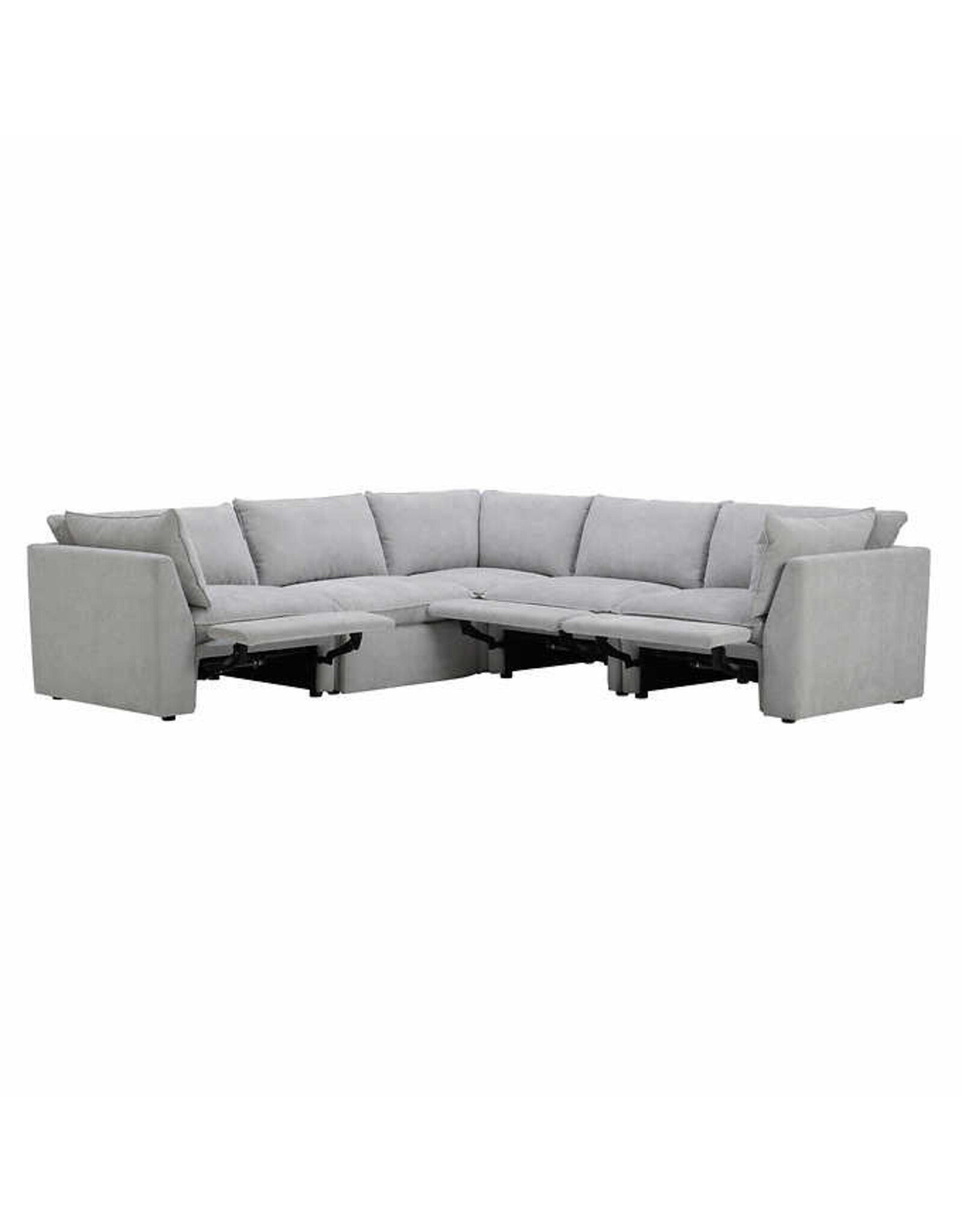 GILMAN CREEK FURNITURE 1653295 Harwood 5-piece Fabric Modular Sectional with Power Footrest