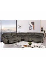 Redding 1325813  Redding 6-piece Fabric Power Reclining Sectional with Power Headrest