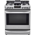 LG Electronics LG LSD4913ST 6.3 cu. ft. Slide-In Smart Dual-Fuel Electric Range with ProBake Convection Oven and Wi-Fi in Stainless Steel