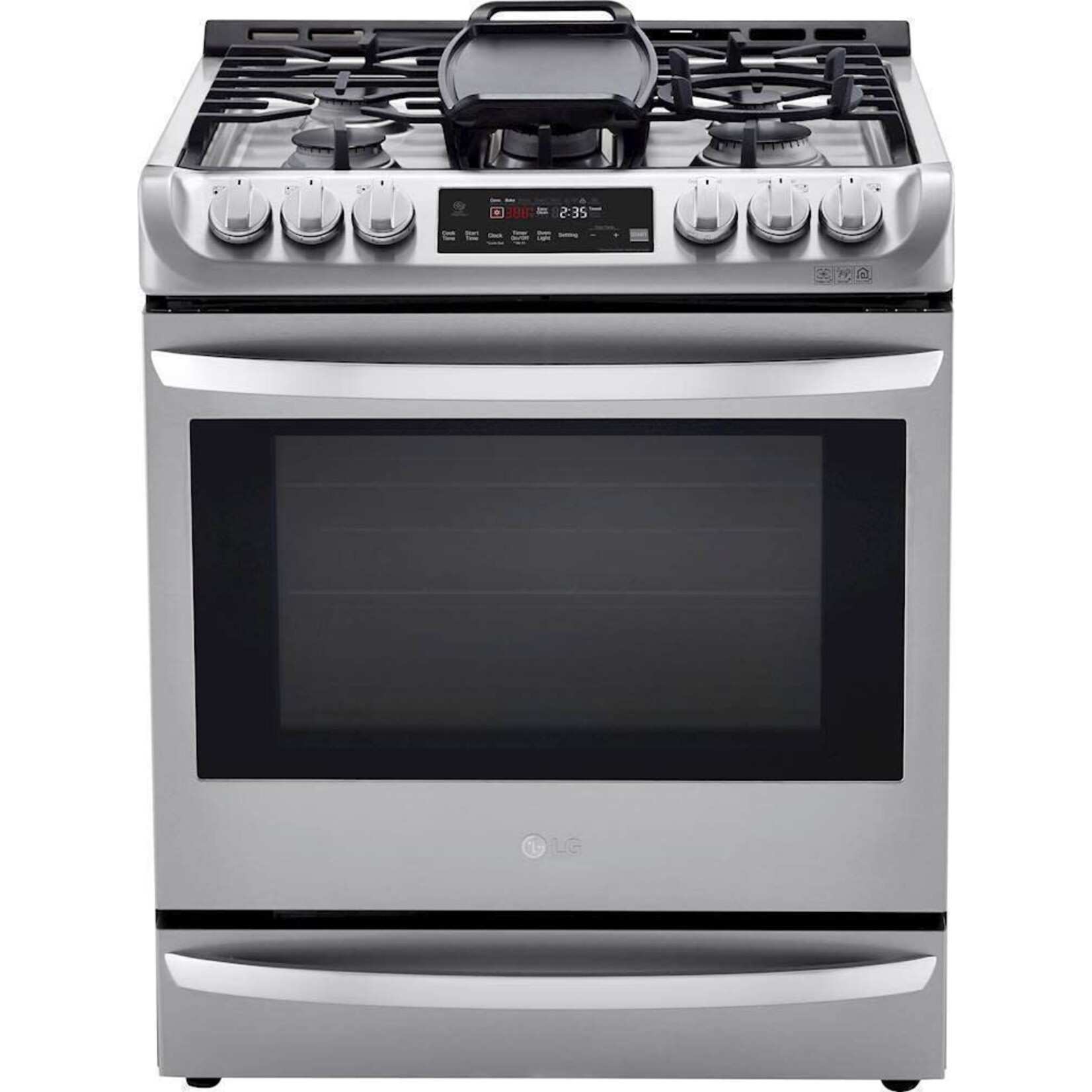 LG Electronics LG LSD4913ST 6.3 cu. ft. Slide-In Smart Dual-Fuel Electric Range with ProBake Convection Oven and Wi-Fi in Stainless Steel
