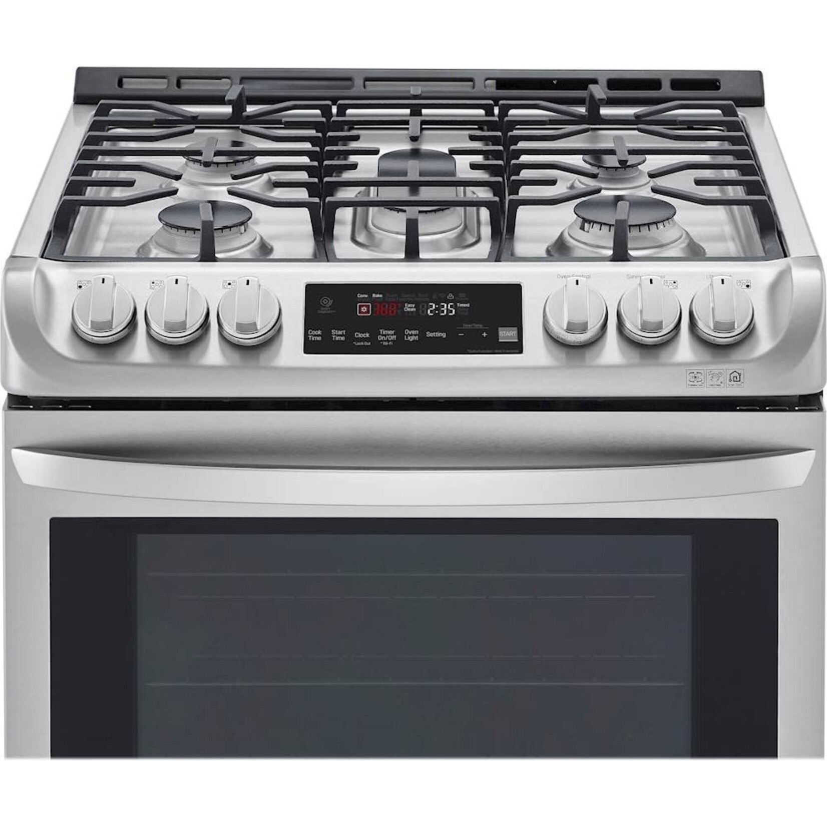 LG Electronics LG LSD4913ST 6.3 cu. ft. Slide-In Smart Dual-Fuel Electric Range with ProBake Convection Oven and Wi-Fi in Stainless Steel
