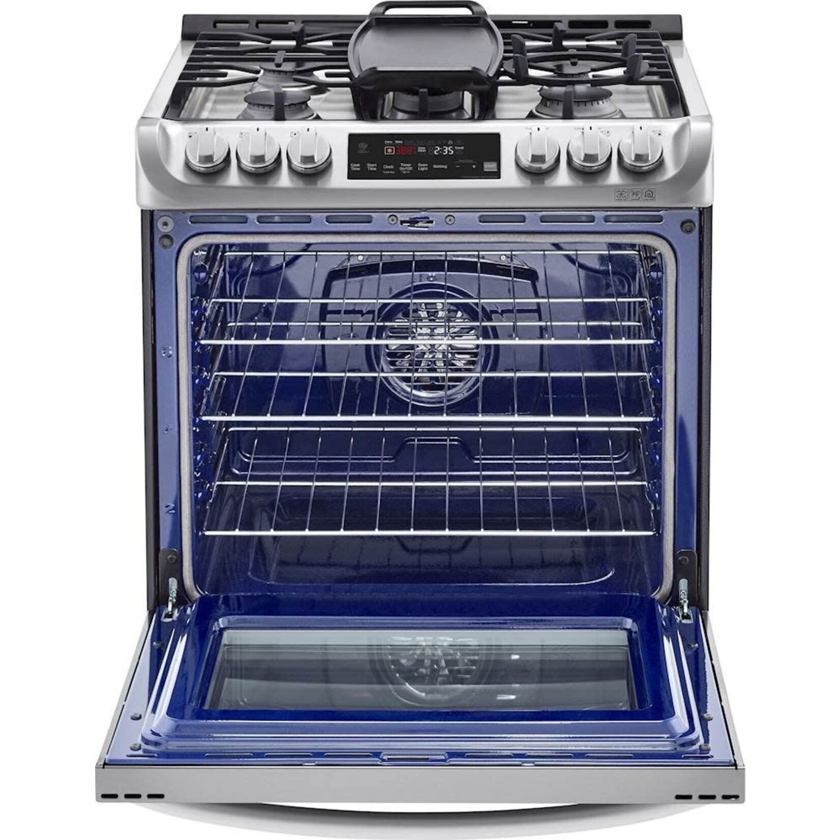 LG Electronics LG LSD4913ST 6.3 cu. ft. Slide-In Smart Dual-Fuel Electric Range with ProBake Convection Oven and Wi-Fi in Stainless Steel