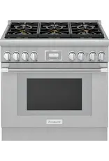 PRG366WH Thermador - ProHarmony 5.0 Cu. Ft. Freestanding Gas Convection Range – Liquid Propane Convertible - Stainless steel