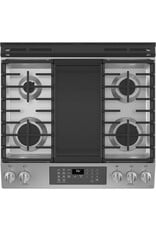 GE JGS760SPSS "30 in. 5.6 cu. ft. Slide-In Gas Range with Self-Cleaning Convection Oven and Air Fry in Stainless Steel