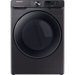SAMSUNG DVG50R8500V Samsung 7.5 cu. ft. 120-Volt Black Stainless Steel Front Load Gas Dryer with Steam Sanitize+ (Pedestals Sold Separately)