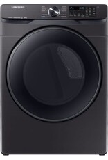 SAMSUNG DVG50R8500V Samsung 7.5 cu. ft. 120-Volt Black Stainless Steel Front Load Gas Dryer with Steam Sanitize+ (Pedestals Sold Separately)
