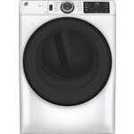 GE #GFD55GSSNWW GE 7.8 cu. ft. Smart 120-Volt White Stackable Gas Vented Dryer with Sanitize Cycle, ENERGY STAR