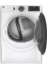 GE GE 7.8 cu. ft. Smart 120-Volt White Stackable Gas Vented Dryer with Sanitize Cycle, ENERGY STAR