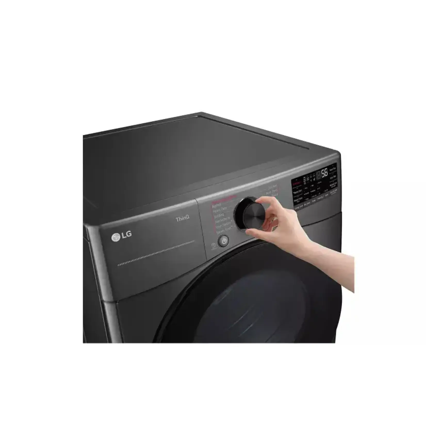LG *DLGX4081B LG - 7.4 Cu. Ft. Stackable Smart Gas Dryer with Steam and Built-In Intelligence - Black Steel