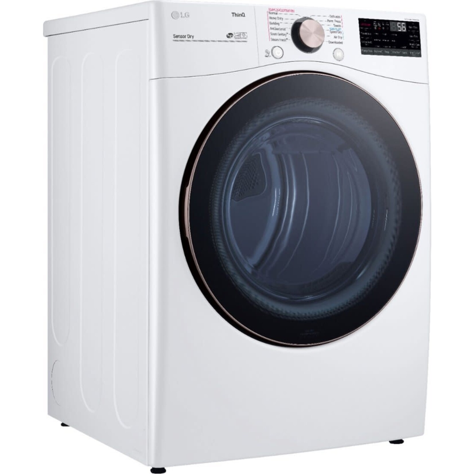 LG DLGX4001W LG 7.4 Cu. Ft. Vented SMART Stackable Gas Dryer in White with TurboSteam and Sensor Dry Technology