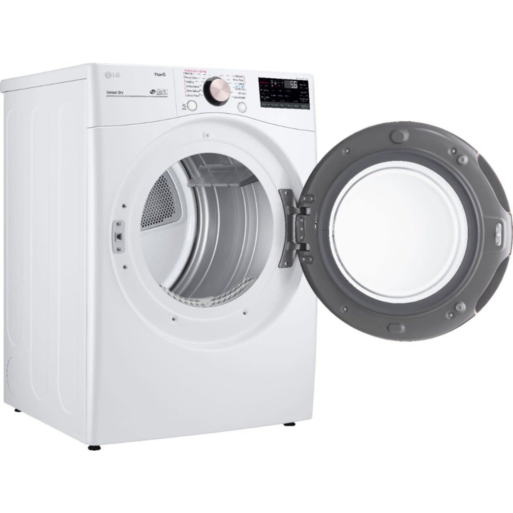 LG DLGX4001W LG 7.4 Cu. Ft. Vented SMART Stackable Gas Dryer in White with TurboSteam and Sensor Dry Technology