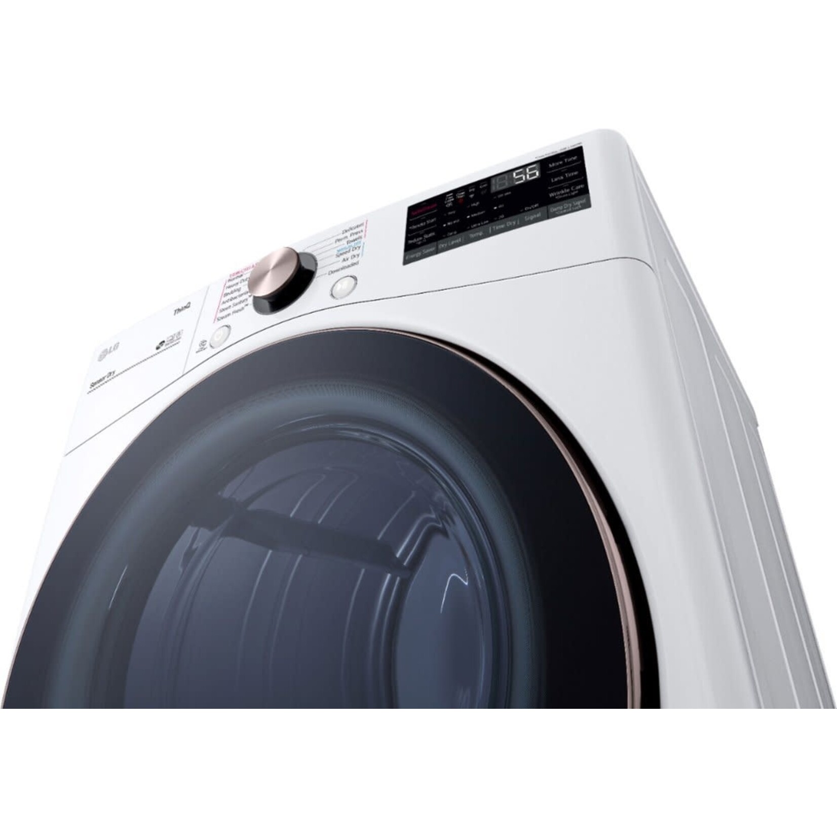 LG DLGX4001W LG 7.4 Cu. Ft. Vented SMART Stackable Gas Dryer in White with TurboSteam and Sensor Dry Technology