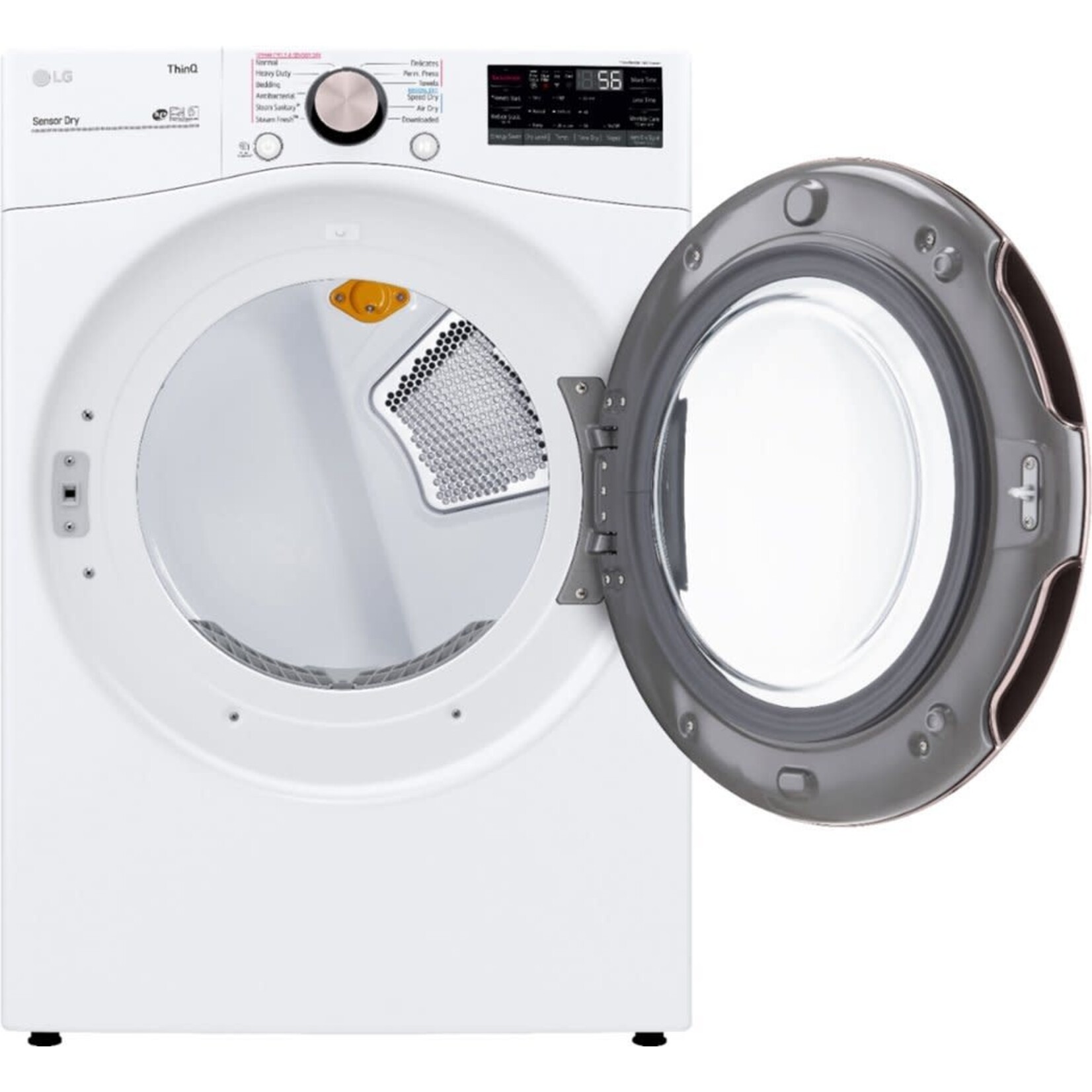 LG DLGX4001W LG 7.4 Cu. Ft. Vented SMART Stackable Gas Dryer in White with TurboSteam and Sensor Dry Technology