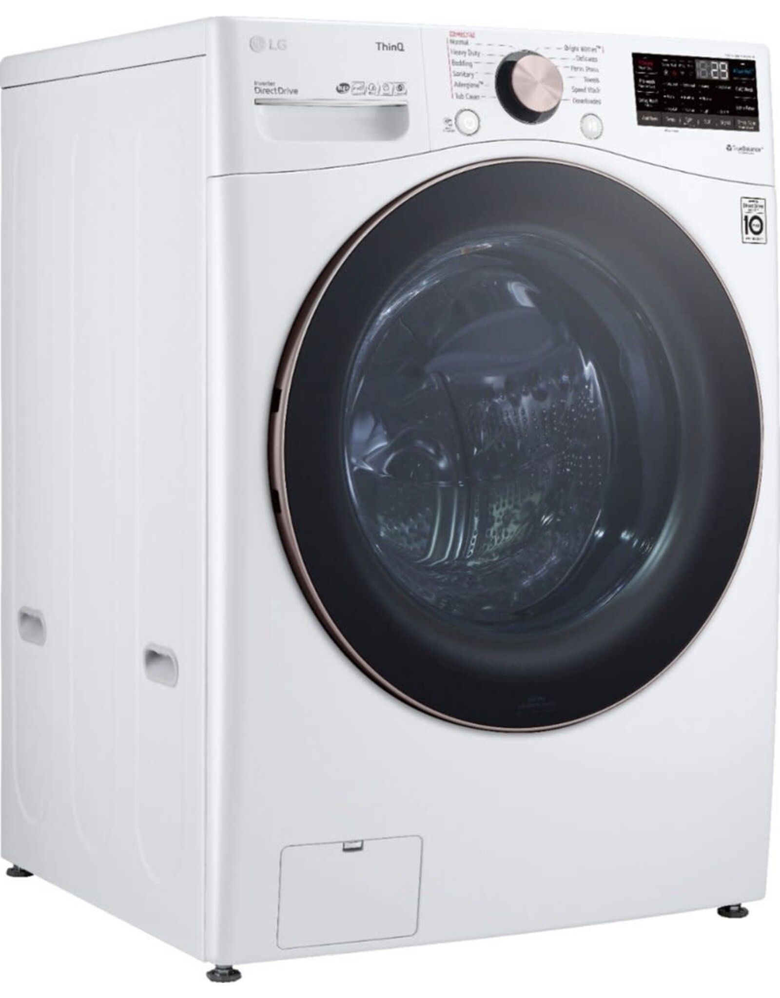 LG Electronics WM4000HWA 27 in. 4.5 cu. ft. White Ultra Large Capacity Front Load Washer with TurboWash 360 Steam