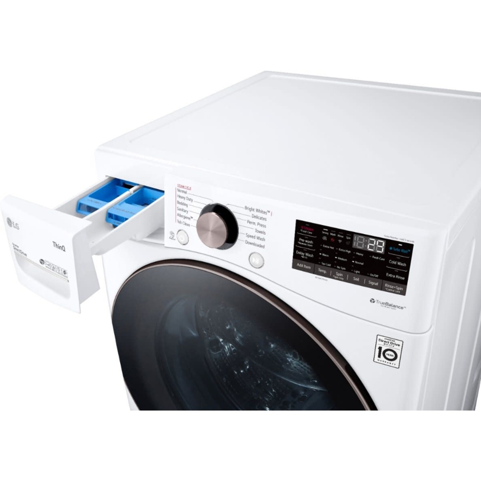LG Electronics CPS - WM4000HWA 27 in. 4.5 cu. ft. White Ultra Large Capacity Front Load Washer with TurboWash 360 Steam