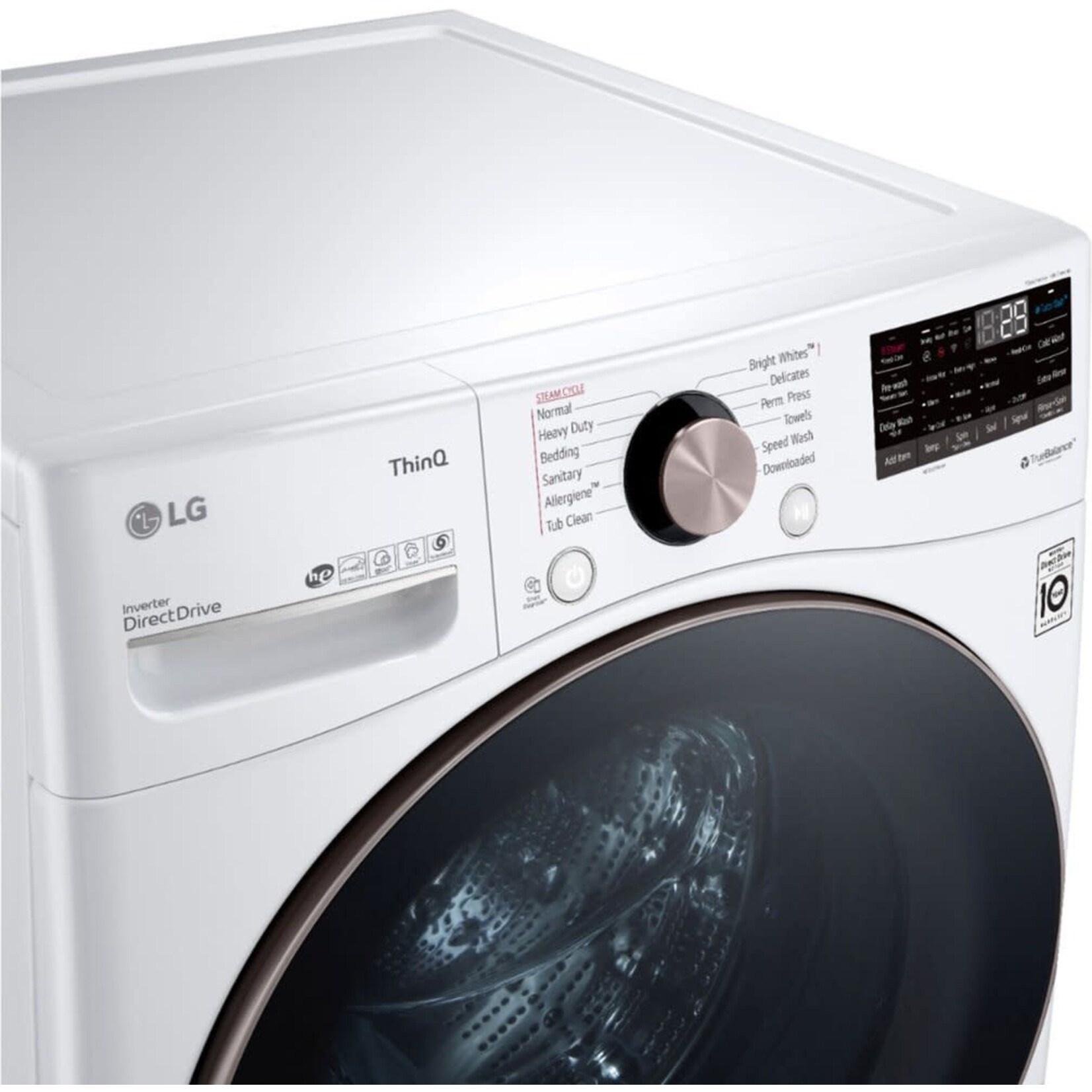 LG Electronics CPS - WM4000HWA 27 in. 4.5 cu. ft. White Ultra Large Capacity Front Load Washer with TurboWash 360 Steam