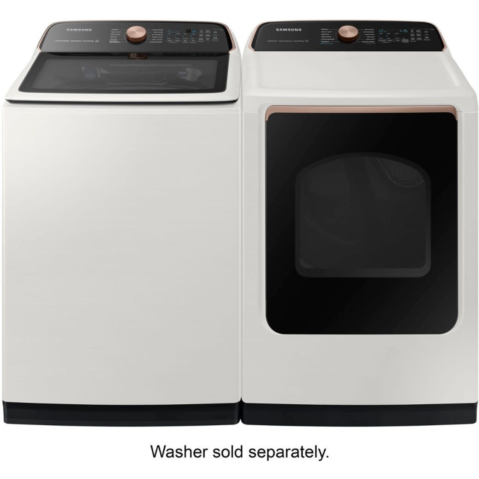 SAMSUNG #DVG55A7300E 7.4 cu. ft. Vented Gas Dryer with Steam Sanitize+ in Ivory