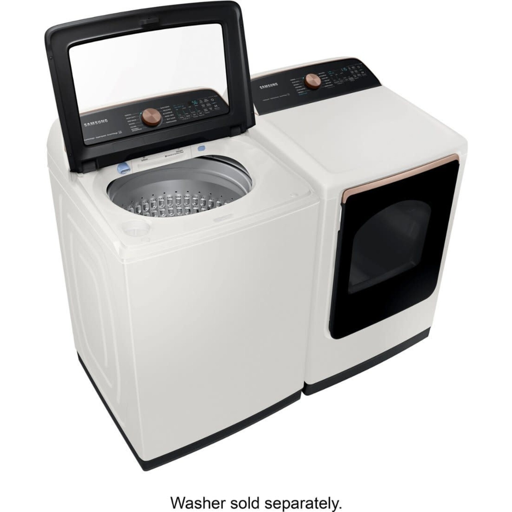 SAMSUNG #DVG55A7300E 7.4 cu. ft. Vented Gas Dryer with Steam Sanitize+ in Ivory
