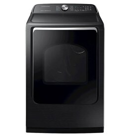 SAMSUNG Samsung 7.4 cu. ft. 120-Volt Black Stainless Steel Gas Vented Dryer with Steam Sanitize and Sensor Dry, ENERGY STAR