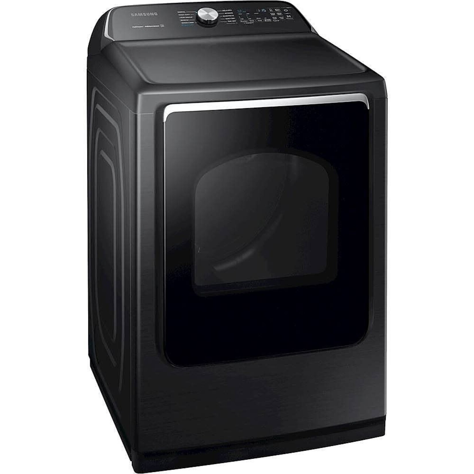 SAMSUNG #Samsung 7.4 cu. ft. 120-Volt Black Stainless Steel Gas Vented Dryer with Steam Sanitize and Sensor Dry, ENERGY STAR