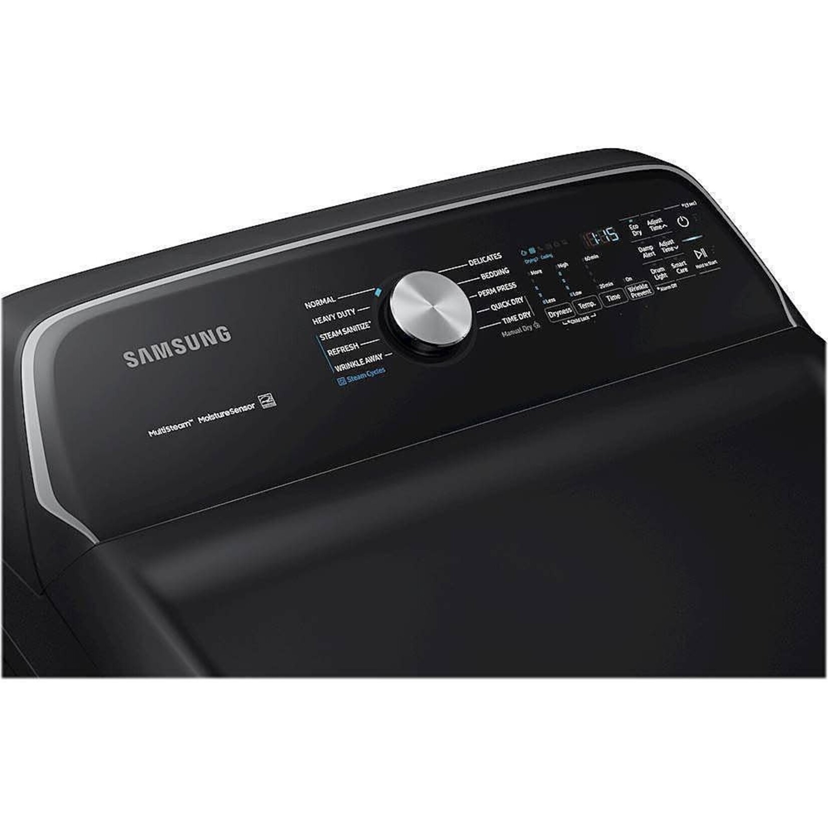 SAMSUNG #Samsung 7.4 cu. ft. 120-Volt Black Stainless Steel Gas Vented Dryer with Steam Sanitize and Sensor Dry, ENERGY STAR