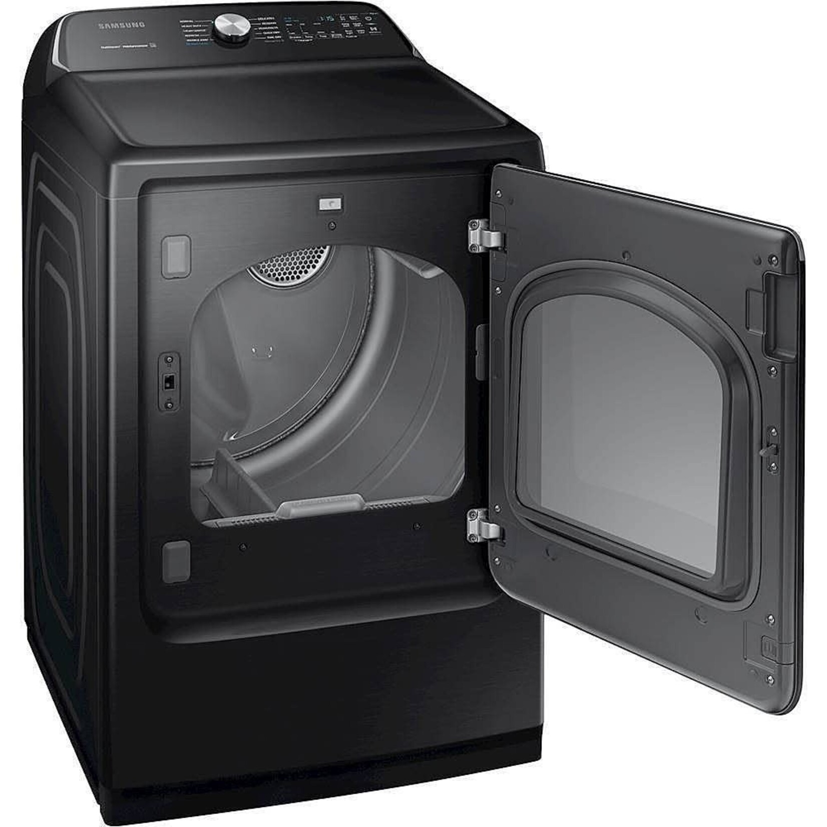 SAMSUNG #Samsung 7.4 cu. ft. 120-Volt Black Stainless Steel Gas Vented Dryer with Steam Sanitize and Sensor Dry, ENERGY STAR