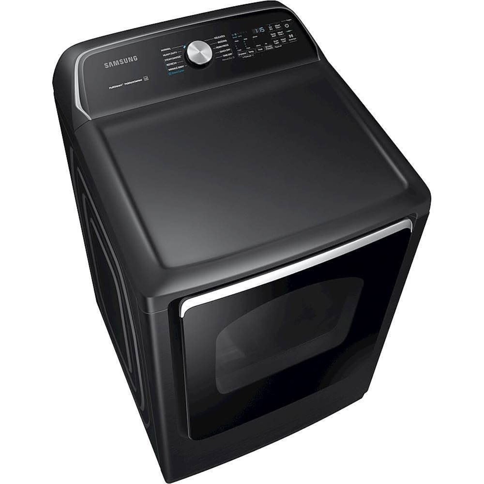 SAMSUNG #Samsung 7.4 cu. ft. 120-Volt Black Stainless Steel Gas Vented Dryer with Steam Sanitize and Sensor Dry, ENERGY STAR