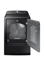 SAMSUNG Samsung 7.4 cu. ft. 120-Volt Black Stainless Steel Gas Vented Dryer with Steam Sanitize and Sensor Dry, ENERGY STAR