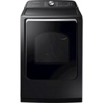 SAMSUNG #DVG54R7600V Samsung 7.4 cu. ft. 120-Volt Black Stainless Steel Gas Dryer with Steam Sanitize+