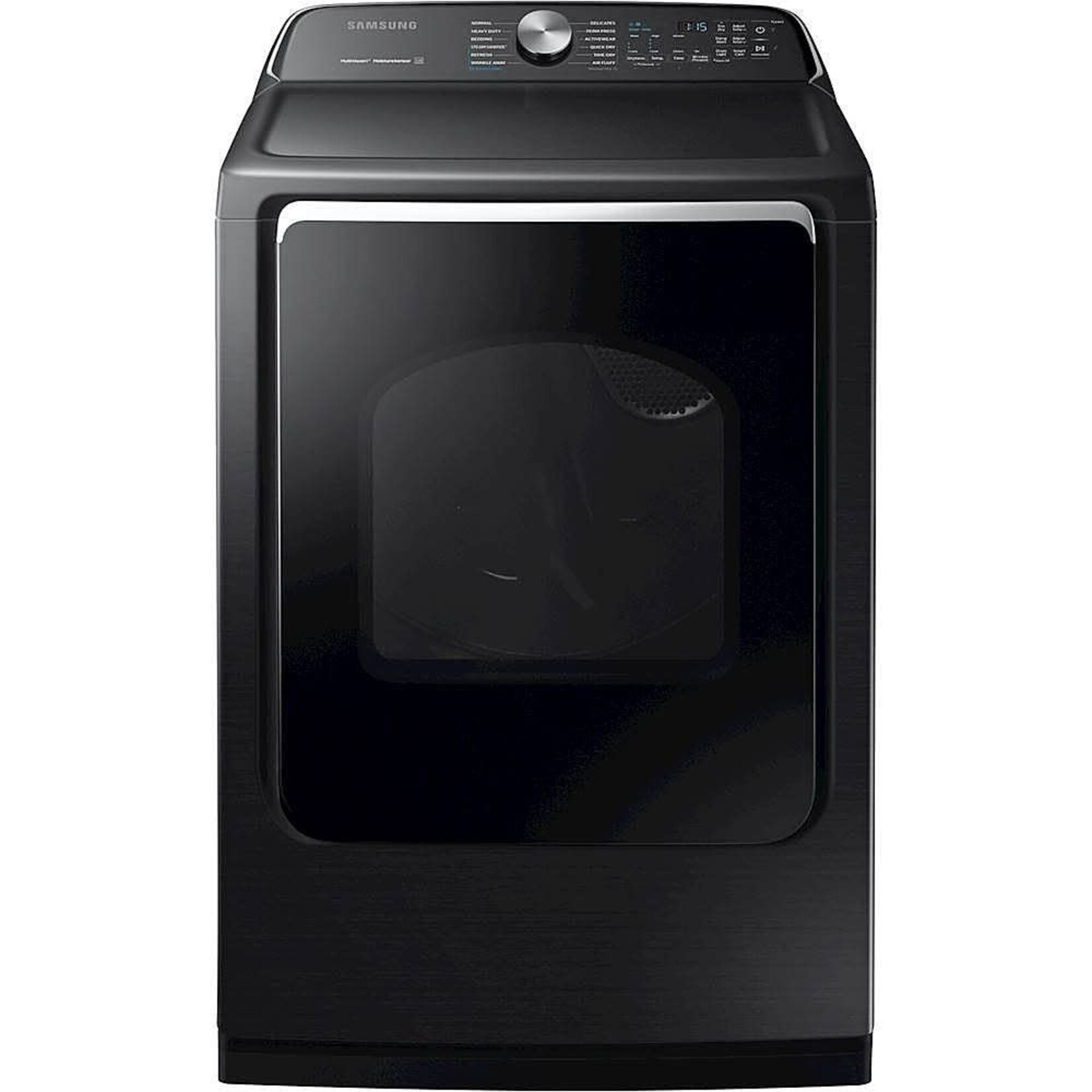 SAMSUNG #DVG54R7600V Samsung 7.4 cu. ft. 120-Volt Black Stainless Steel Gas Dryer with Steam Sanitize+