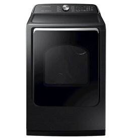 SAMSUNG DVG54R7600V Samsung 7.4 cu. ft. 120-Volt Black Stainless Steel Gas Dryer with Steam Sanitize+