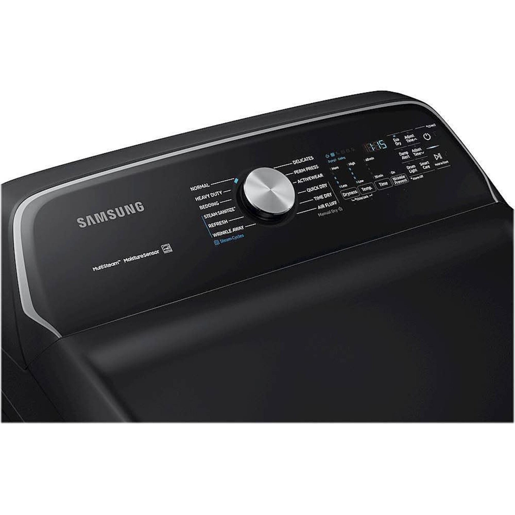 SAMSUNG #DVG54R7600V Samsung 7.4 cu. ft. 120-Volt Black Stainless Steel Gas Dryer with Steam Sanitize+