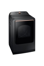 SAMSUNG Ck. Samsung  7.4 cu. ft. Vented Gas Dryer with Steam Sanitize+ in Brushed Black