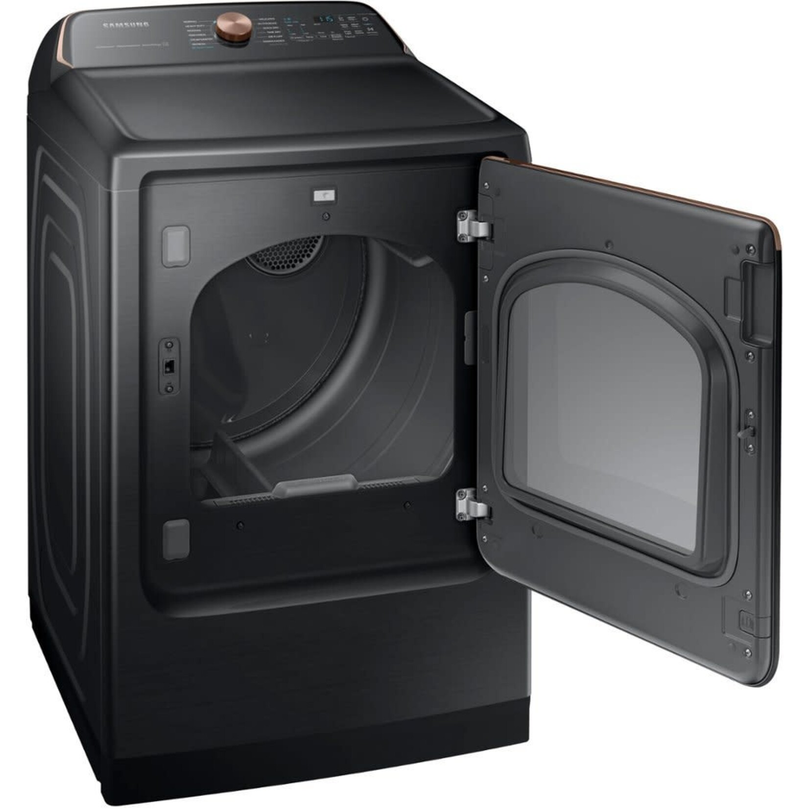 SAMSUNG DVG55A7700V Samsung  7.4 cu. ft. Vented Gas Dryer with Steam Sanitize+ in Brushed Black