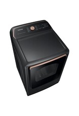 SAMSUNG DVE55A7700V 7.4 cu. ft. Smart Brushed Black Electric Dryer with Steam Sanitize