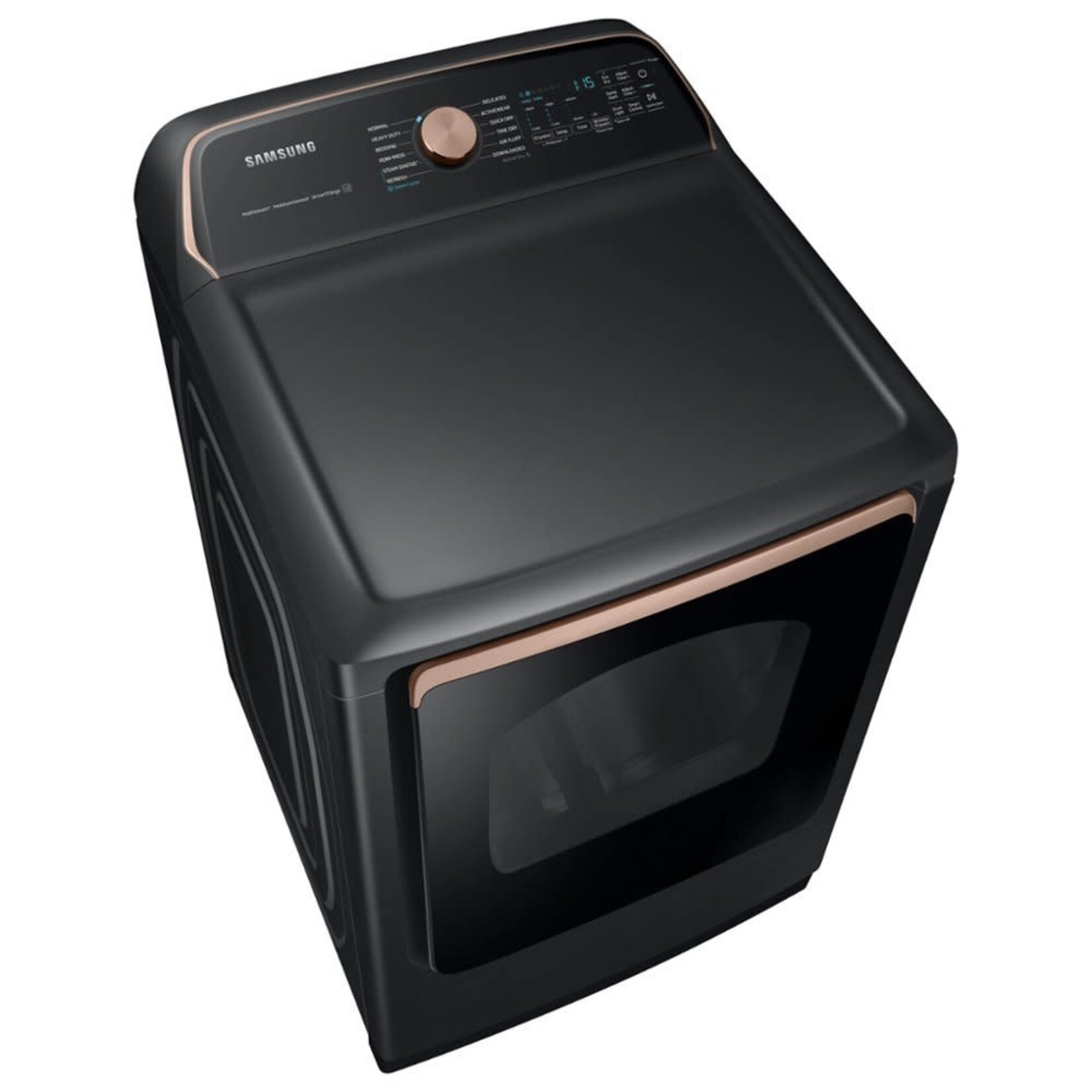 SAMSUNG *DVE55A7700V 7.4 cu. ft. Smart Brushed Black Electric Dryer with Steam Sanitize