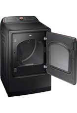 SAMSUNG DVE55A7700V 7.4 cu. ft. Smart Brushed Black Electric Dryer with Steam Sanitize