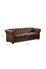 Prospera Home 1269841 Allington Top Grain Leather Collection Sofa
