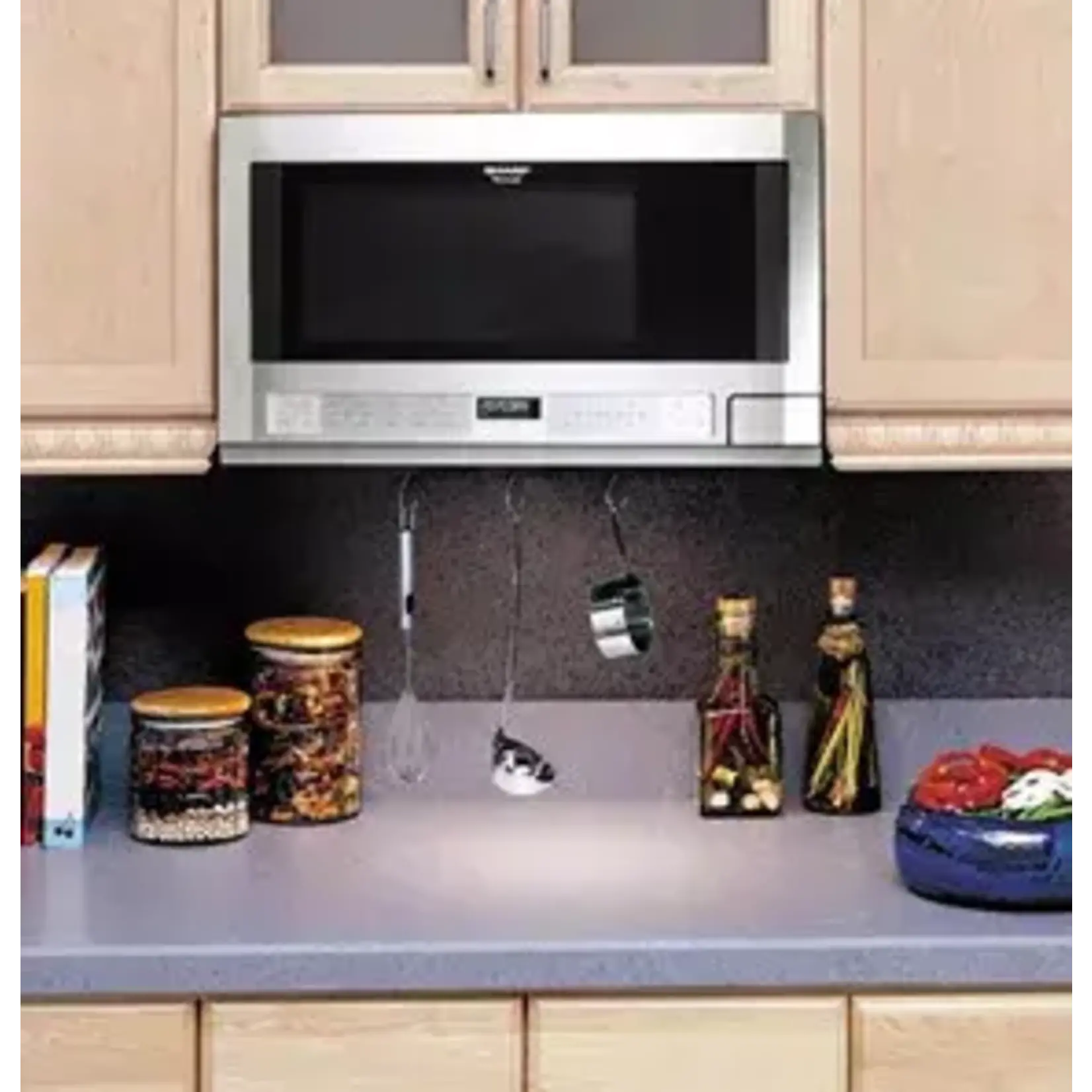 #R1214T Stainless Steel Alternate View Sharp 24 Inch Wide 1.5 Cu. Ft. Over the Counter Microwave with Sensor Cooking