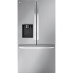 LG #*LRFXC2606S 26 cu. ft. Smart Counter-Depth MAX French Door Refrigerator with Dual Ice Makers in PrintProof Stainless Steel