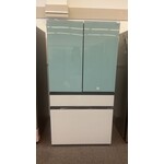 SAMSUNG #RF29BB86004M Samsung Bespoke 28.8-cu ft 4-Door Smart French Door Refrigerator with Dual Ice Maker and Door within Door (Morning Blue with White Glass Panels) ENERGY STAR