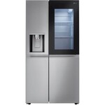 LG #LRSOS2706S - LG InstaView Craft Ice 27.1-cu ft Smart Side-by-Side Refrigerator with Dual Ice Maker (Printproof Stainless Steel) ENERGY STAR