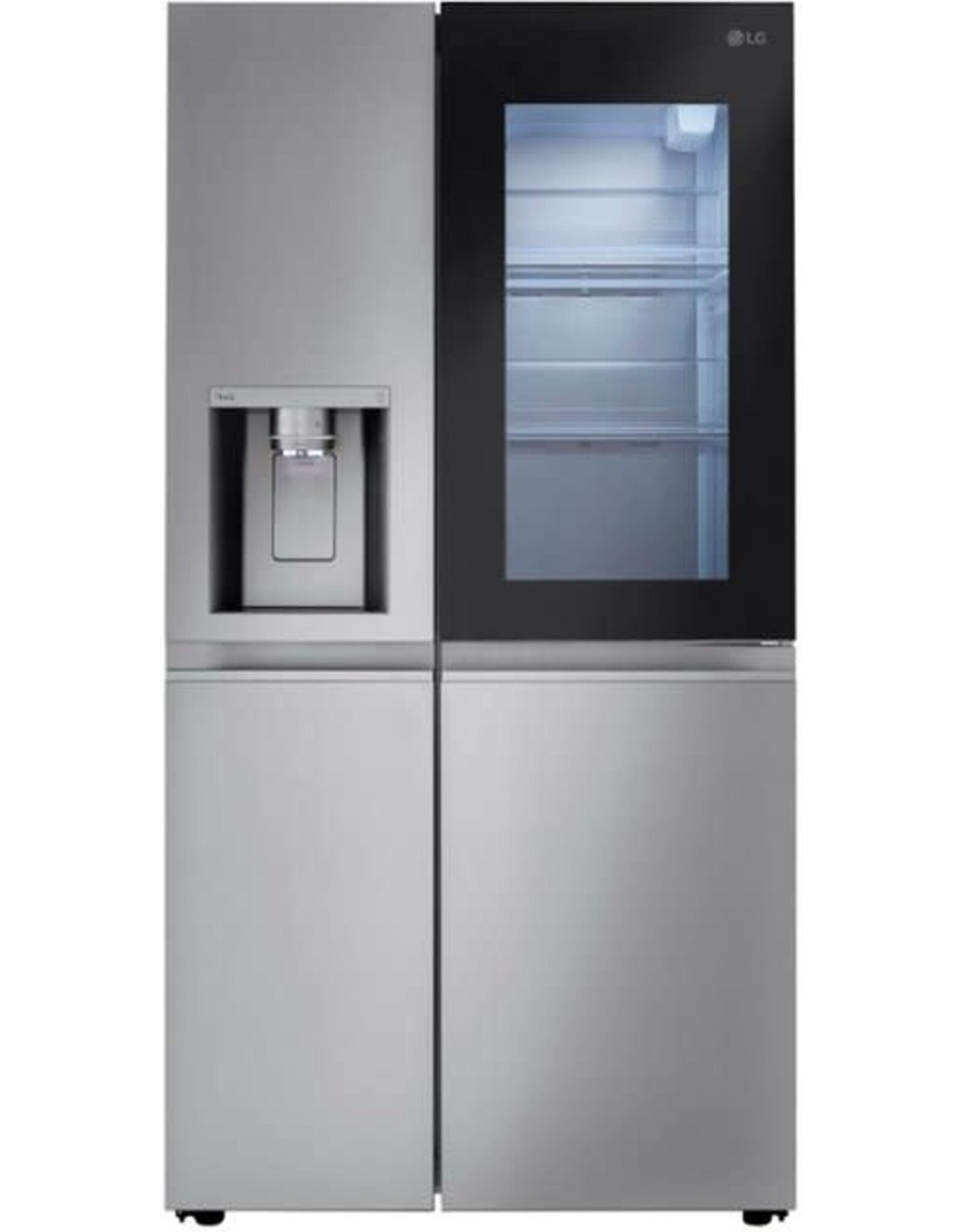 lg LG InstaView Craft Ice 27.1-cu ft Smart Side-by-Side Refrigerator with Dual Ice Maker (Printproof Stainless Steel) ENERGY STAR
