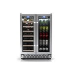 #*B422D TCL 23.4-in W 20-Bottles Stainless Steel Dual Zone Cooling Built-In /freestanding Indoor Wine Cooler
