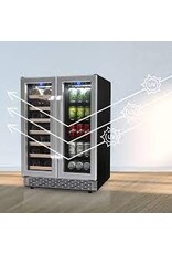 TLC TCL 23.4-in W Stainless Steel Dual Zone Cooling Built-In /freestanding Indoor Wine Cooler