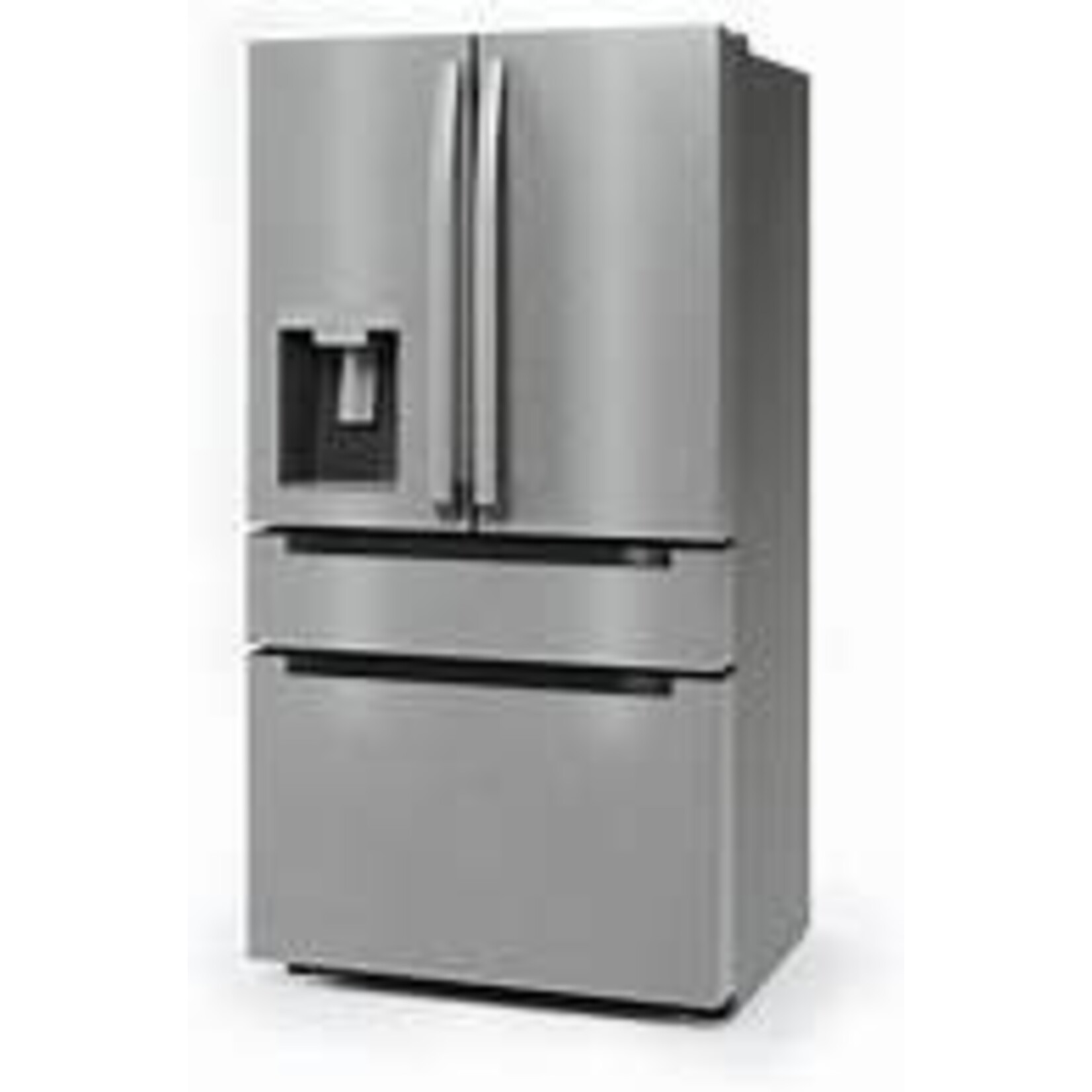 Midea *MRQ22D7AST Midea 21.6-cu ft 4-Door Counter-depth Smart French Door Refrigerator with Dual Ice Maker (Stainless Steel) ENERGY STAR